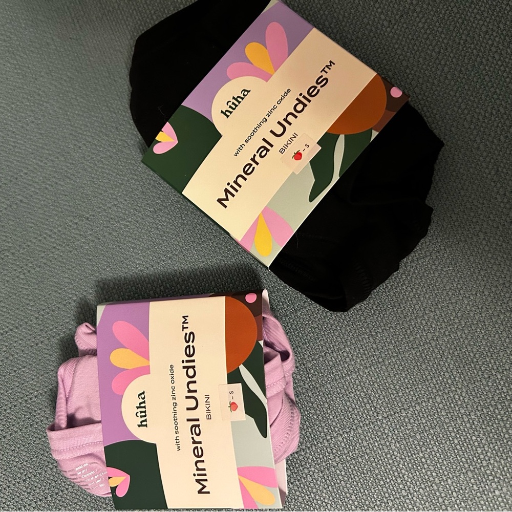HUHA Mineral Undies - Black and Purple size small